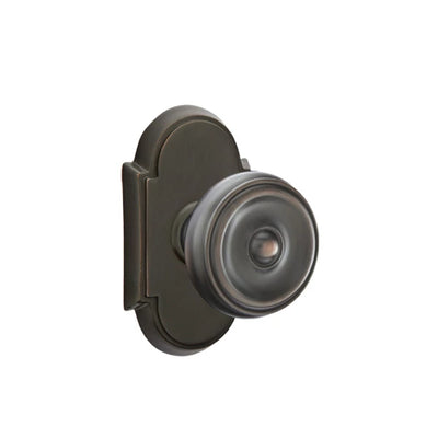 Emtek Waverly Knob with #8 Rosette in Oil Rubbed Bronze