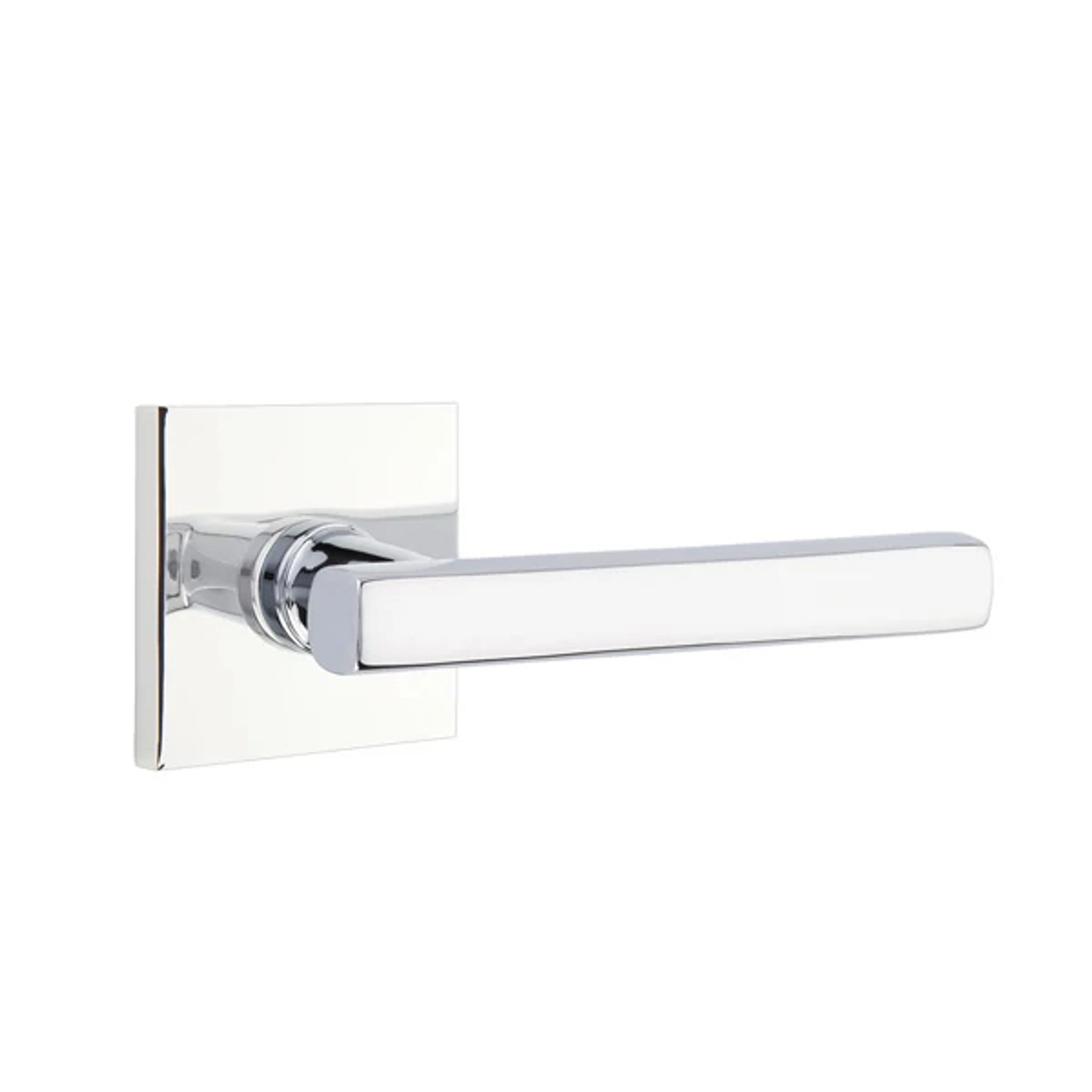 Emtek Freestone Lever with Square Rosette in Polished Chrome