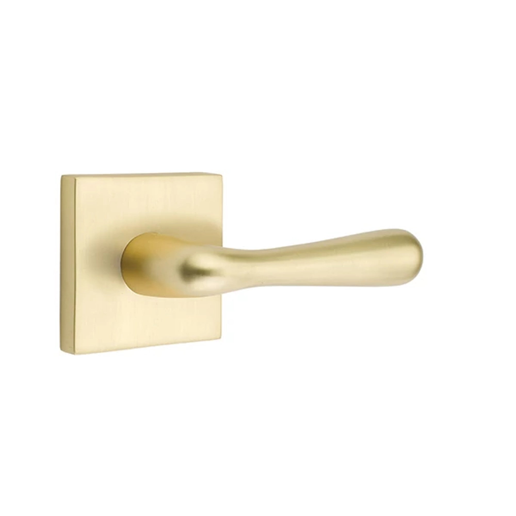 Emtek Basel Lever with Square Rosette in Satin Brass