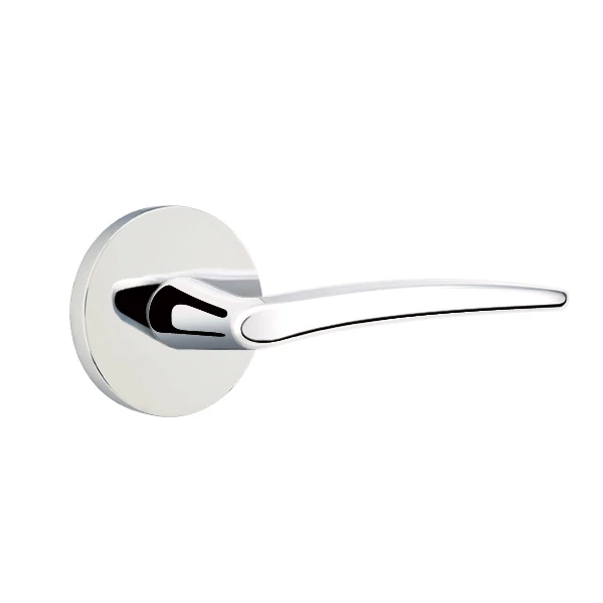 Emtek Poseidon Lever with Disk Rosette in Polished Chrome