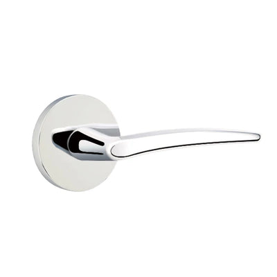 Emtek Poseidon Lever with Disk Rosette in Polished Chrome