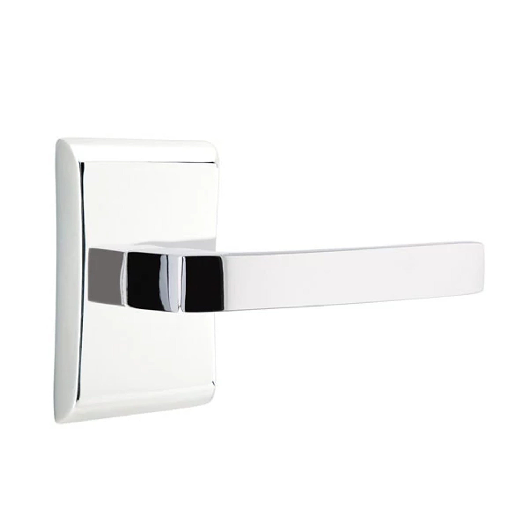 Emtek Breslin Lever with Neos Rosette in Polished Chrome