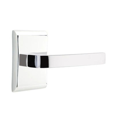 Emtek Breslin Lever with Neos Rosette in Polished Chrome