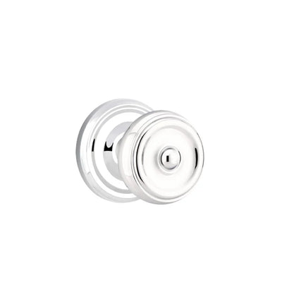 Emtek Waverly Knob with Regular Rosette in Polished Chrome