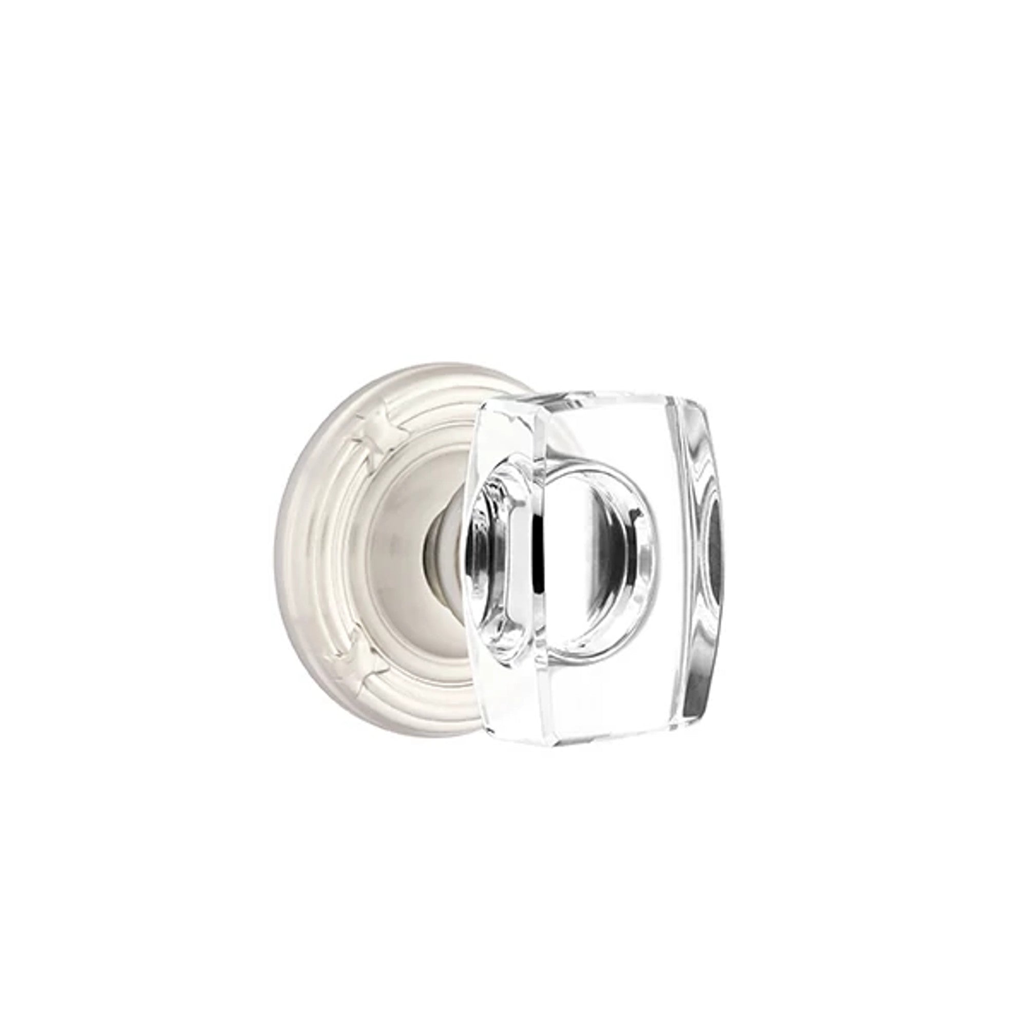 Emtek Windsor Knob with Ribbon & Reed Rosette in Satin Nickel