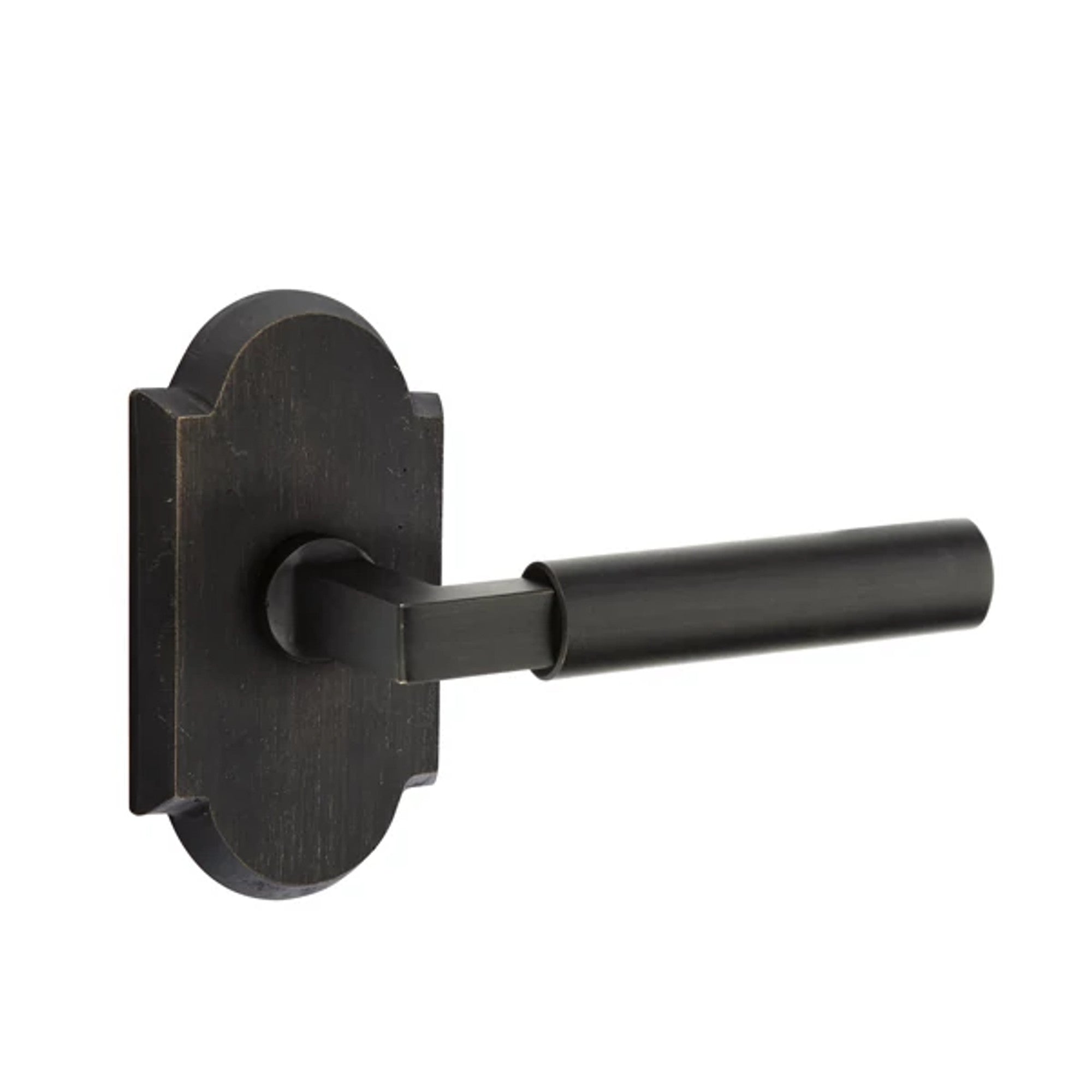 Emtek Bryce Lever with #1 Rosette in Medium Bronze