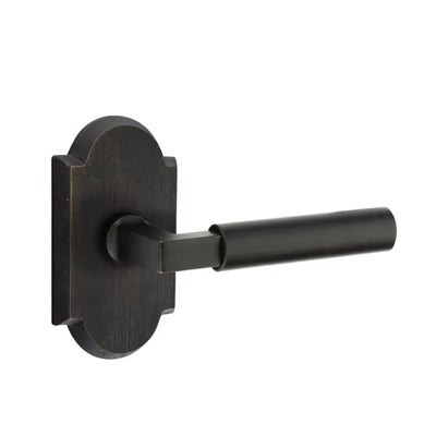 Emtek Bryce Lever with #1 Rosette in Medium Bronze