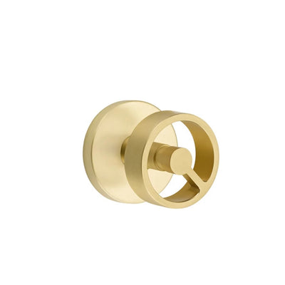 Emtek Spoke Knob with Disk Rosette in Satin Brass