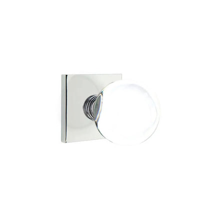 Emtek Bristol Knob with Square Rosette in Polished Chrome