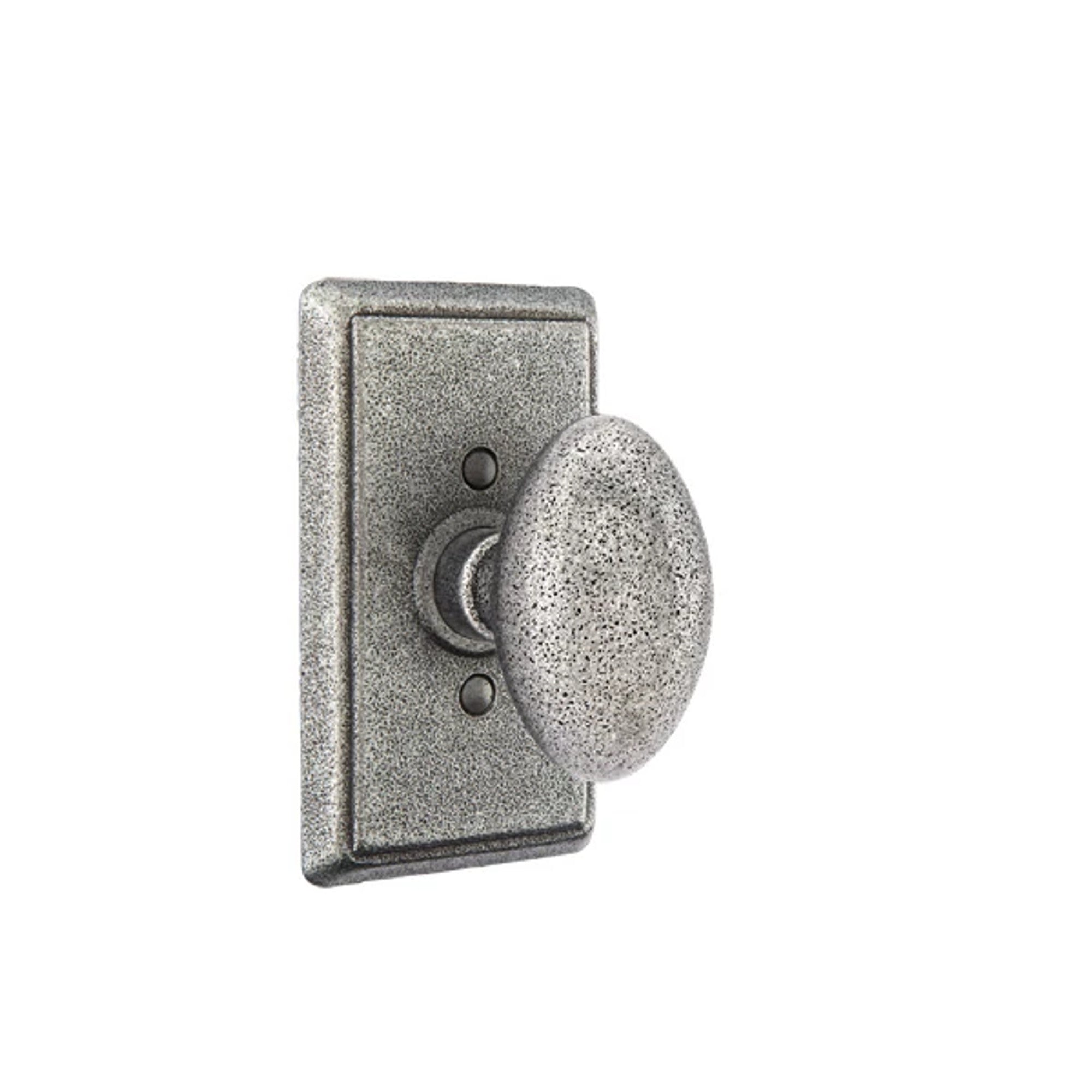 Emtek Savannah Knob with #3 Rosette in Satin Steel