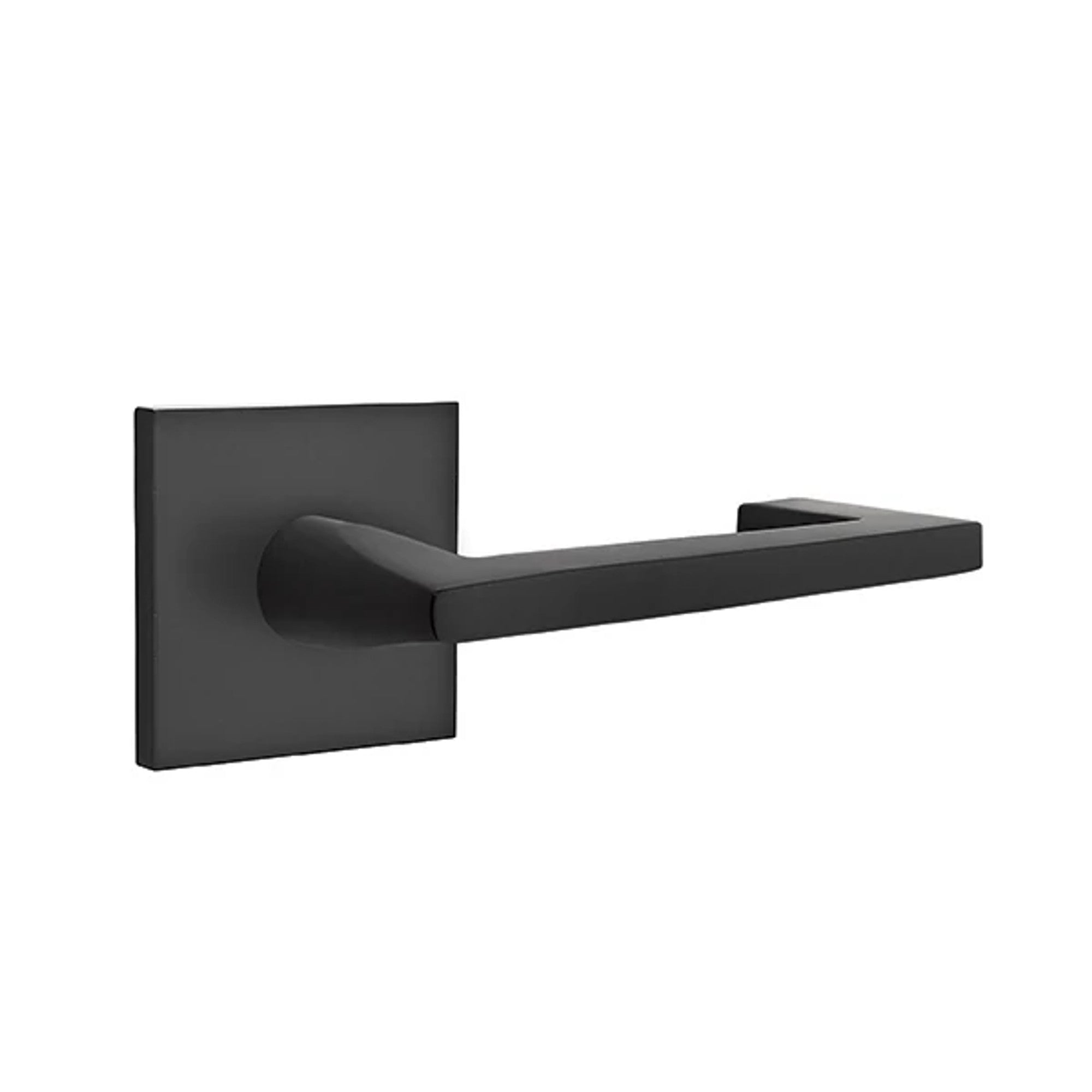 Emtek Argos Lever with Square Rosette in Flat Black