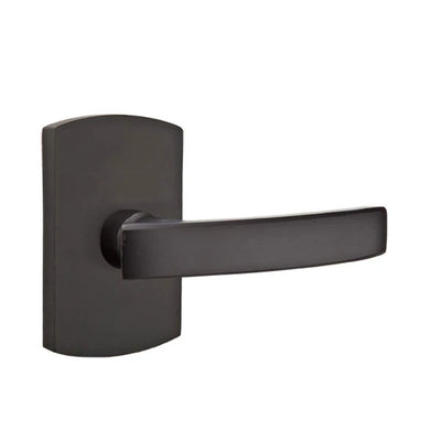 Emtek Yuma Lever with #4 Rosette in Flat Black Bronze
