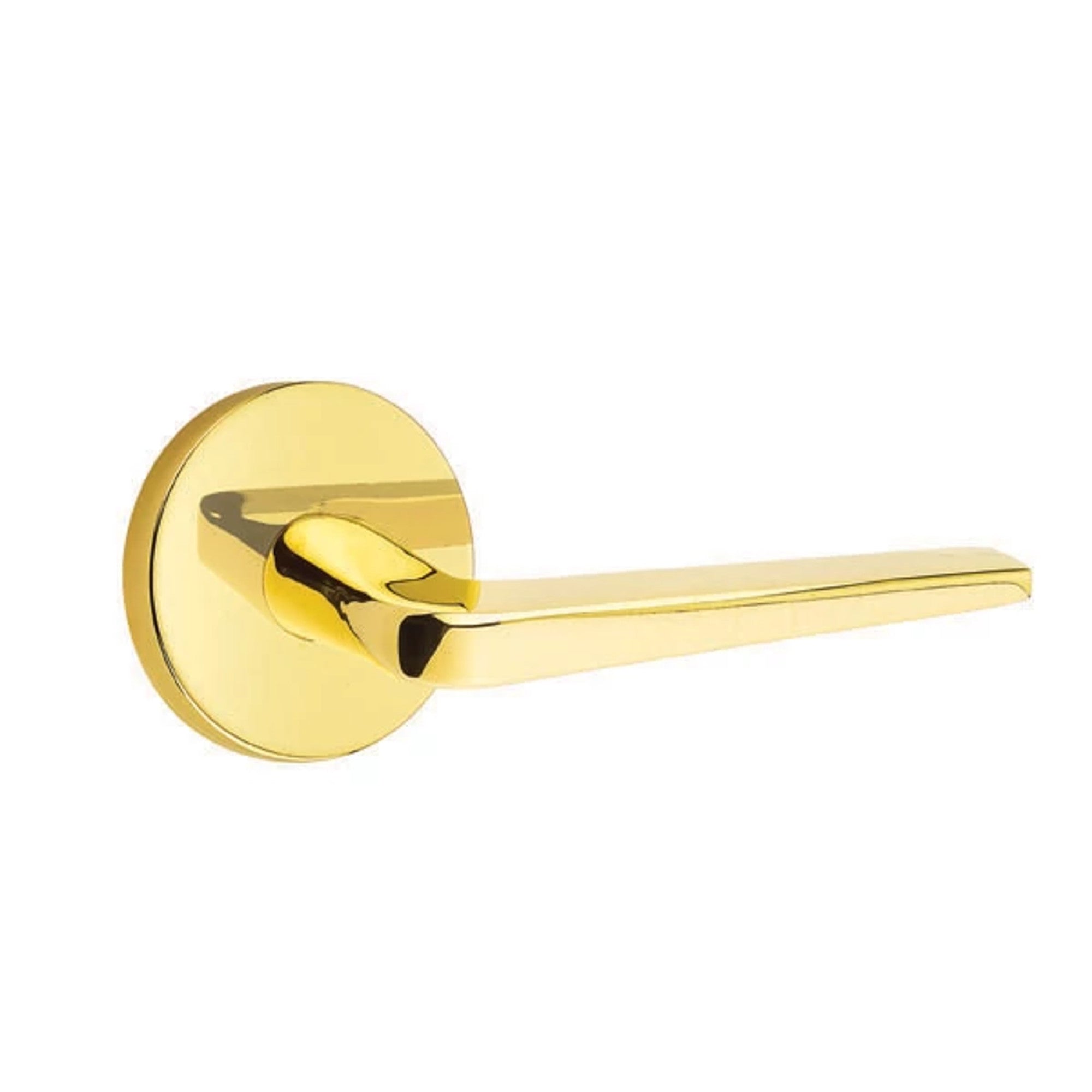 Emtek Athena Lever with Disk Rosette in Unlacquered Brass