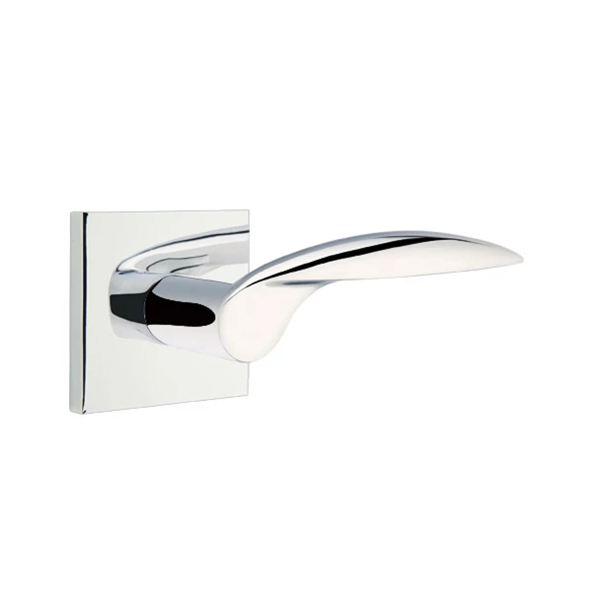Emtek Mercury Lever with Square Rosette in Polished Chrome