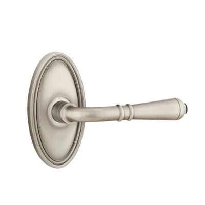 Emtek Turino Lever with Oval Rosette in Pewter
