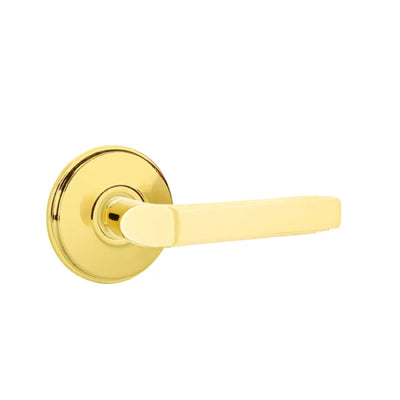 Emtek Milano Lever with Watford Rosette in Polished Brass