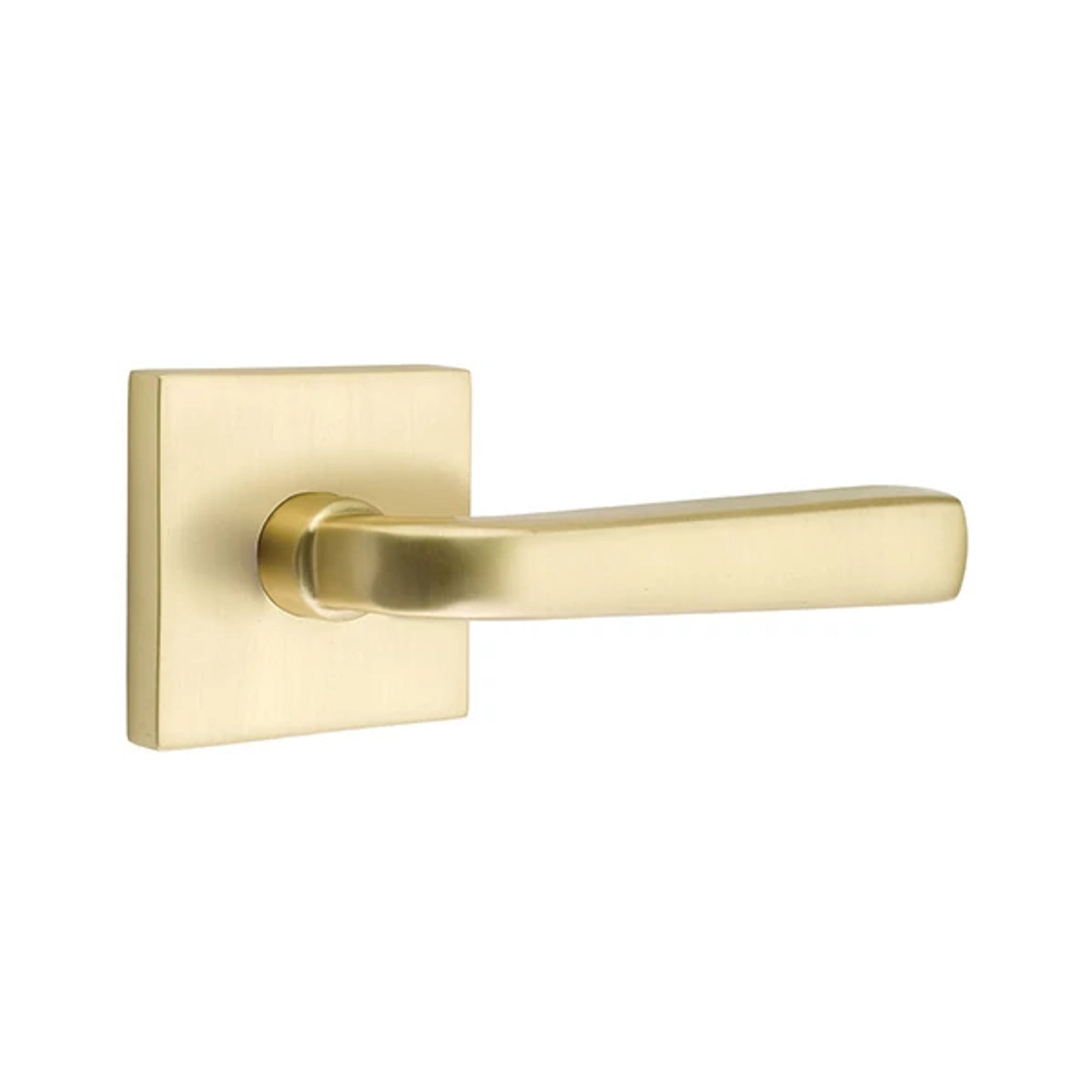 Emtek Sion Lever with Square Rosette in Satin Brass