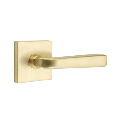 Emtek Sion Lever with Square Rosette in Satin Brass