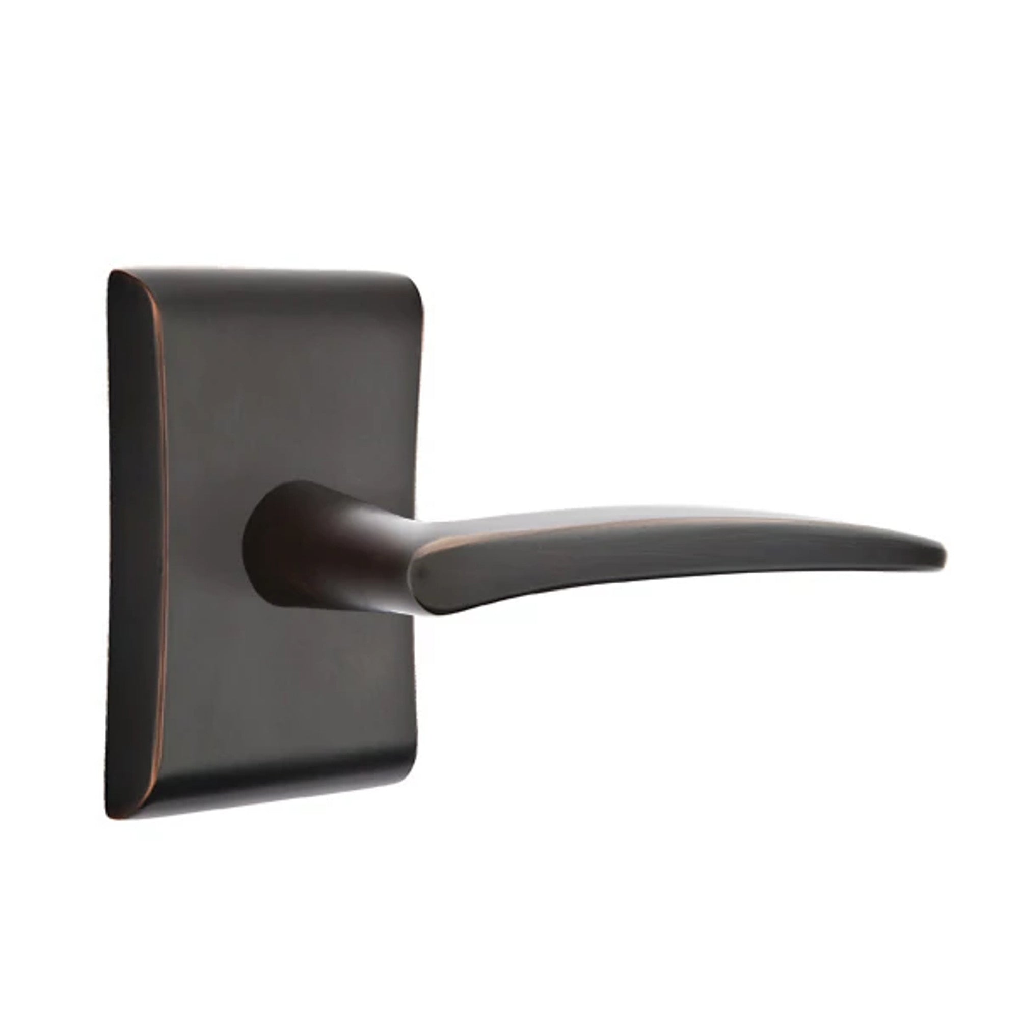 Emtek Poseidon Lever with Neos Rosette in Oil Rubbed Bronze