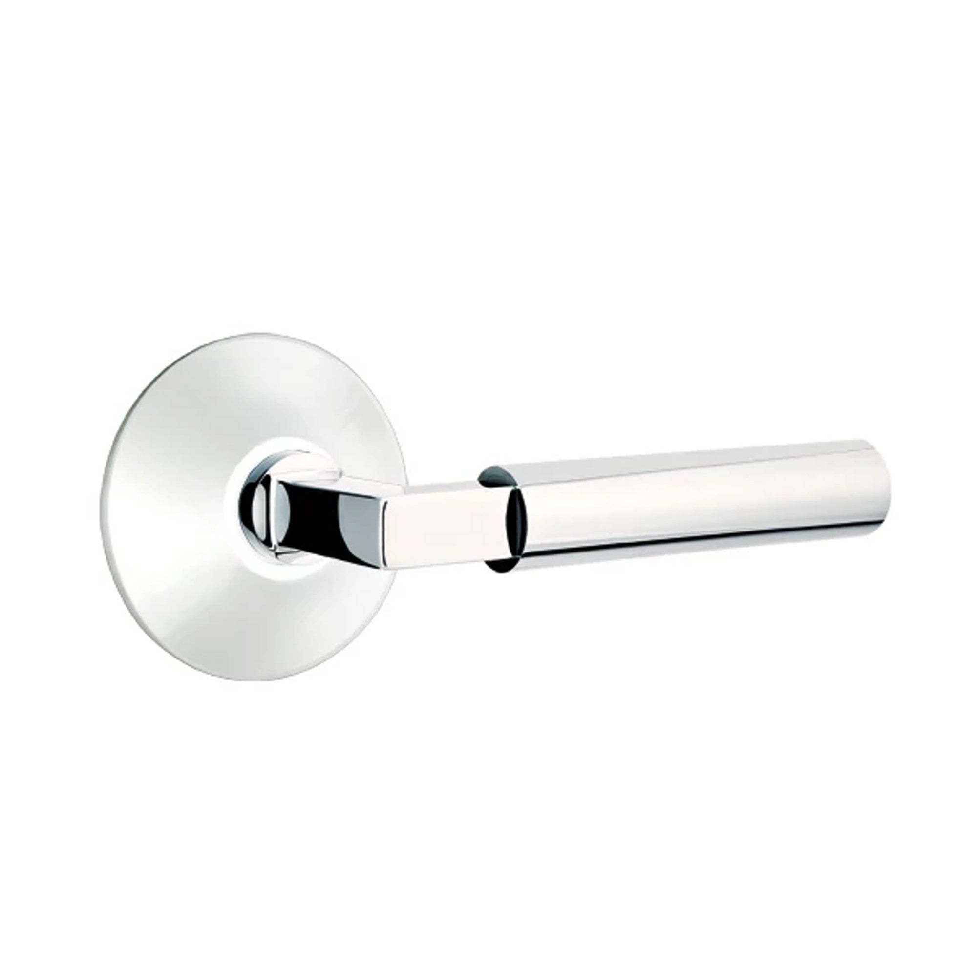 Emtek Hercules Lever with Modern Rosette in Polished Chrome
