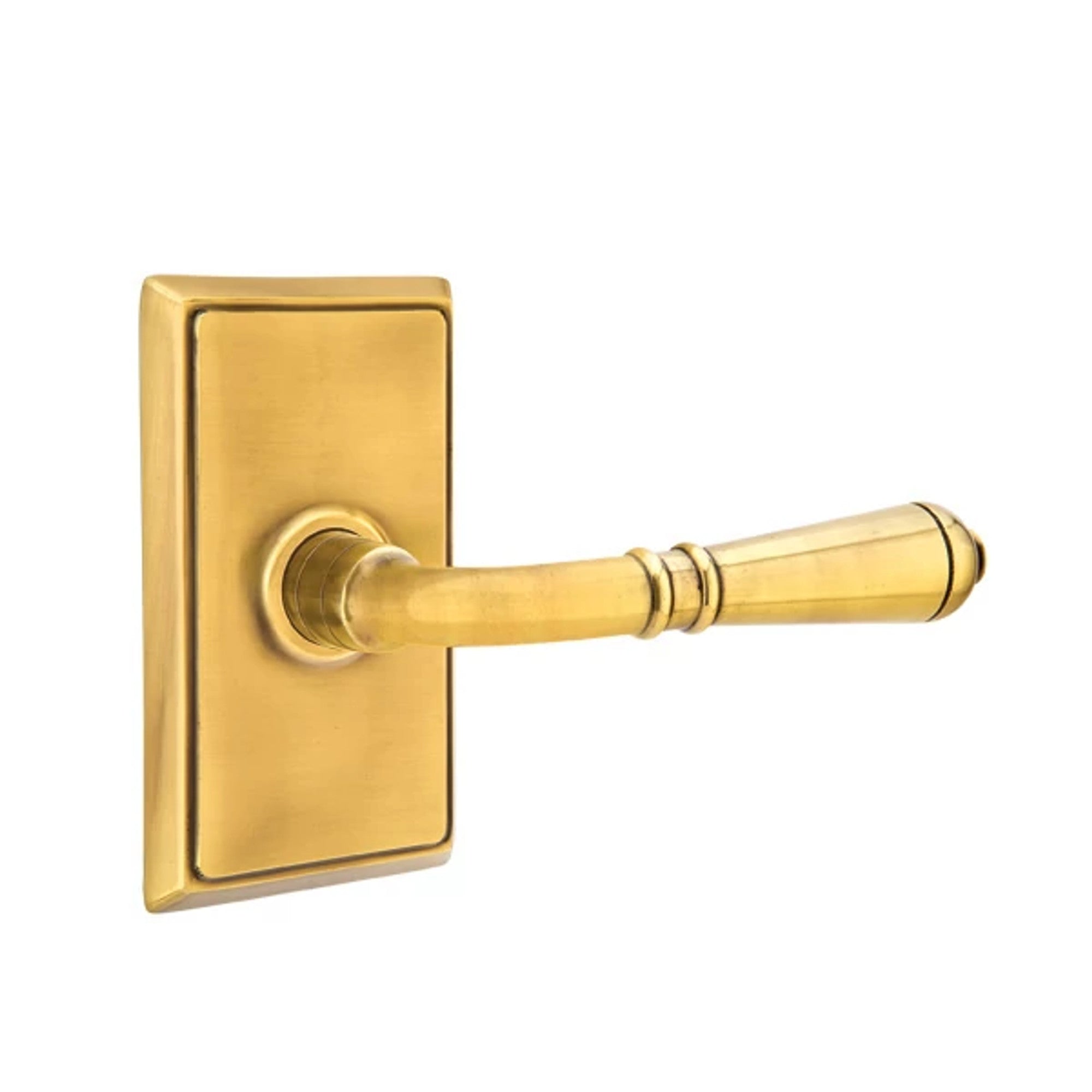 Emtek Turino Lever with Rectangular Rosette in French Antique