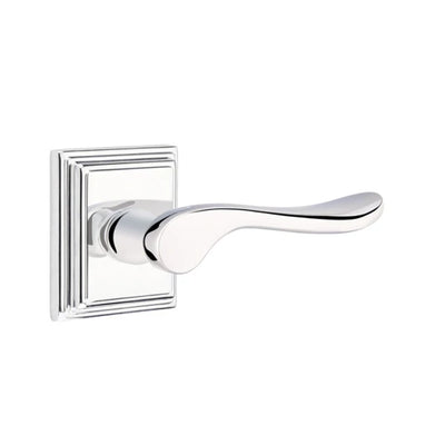 Emtek Luzern Lever with Wilshire Rosette in Polished Chrome