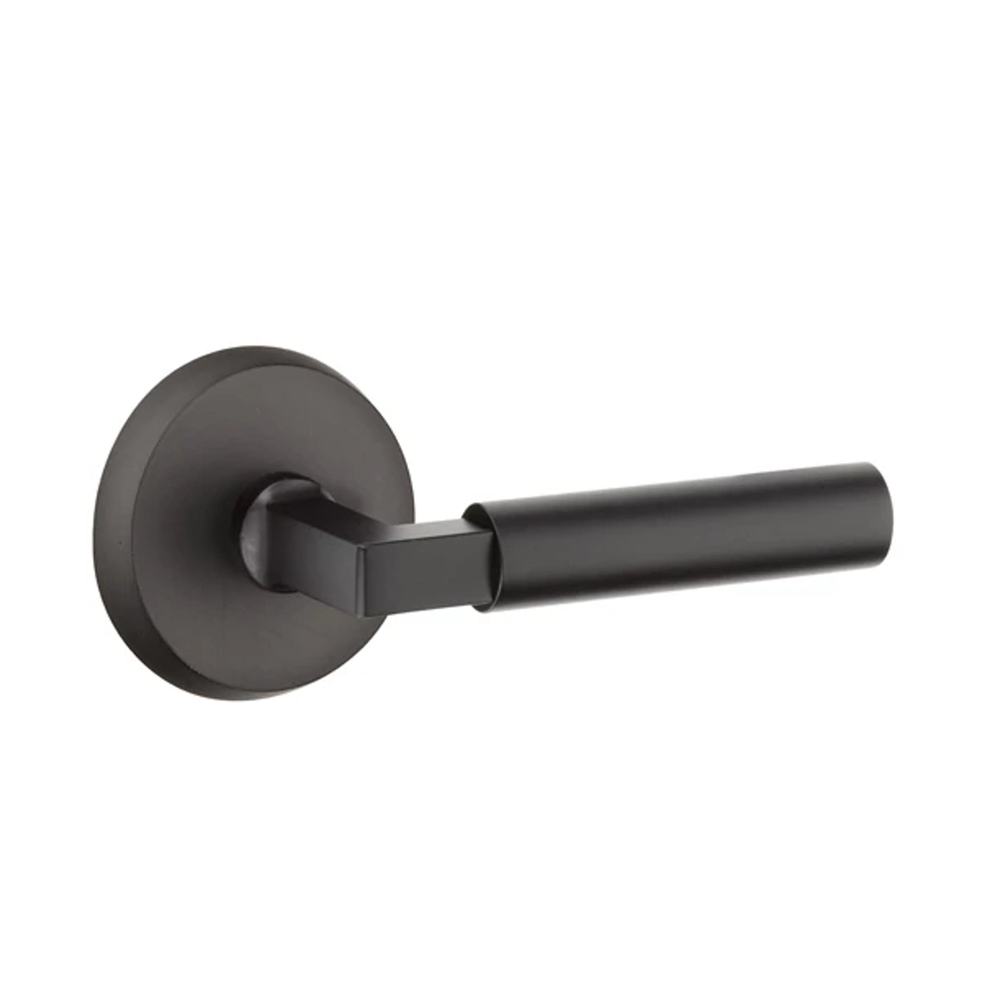 Emtek Bryce Lever with #2 Rosette in Flat Black Bronze