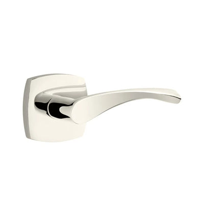 Emtek Triton Lever with Urban Modern Rosette in Polished Nickel