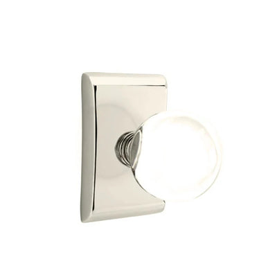 Emtek Bristol Knob with Neos Rosette in Polished Nickel