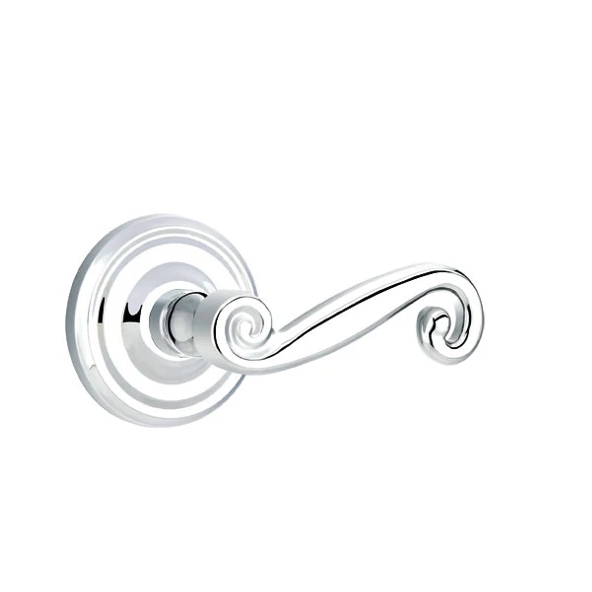 Emtek Rustic Lever with Regular Rosette in Polished Chrome