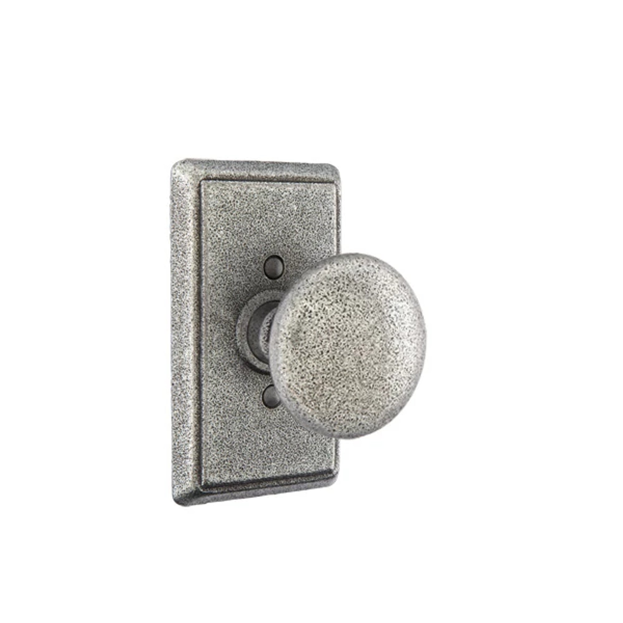 Emtek Jamestown Knob with #3 Rosette in Satin Steel