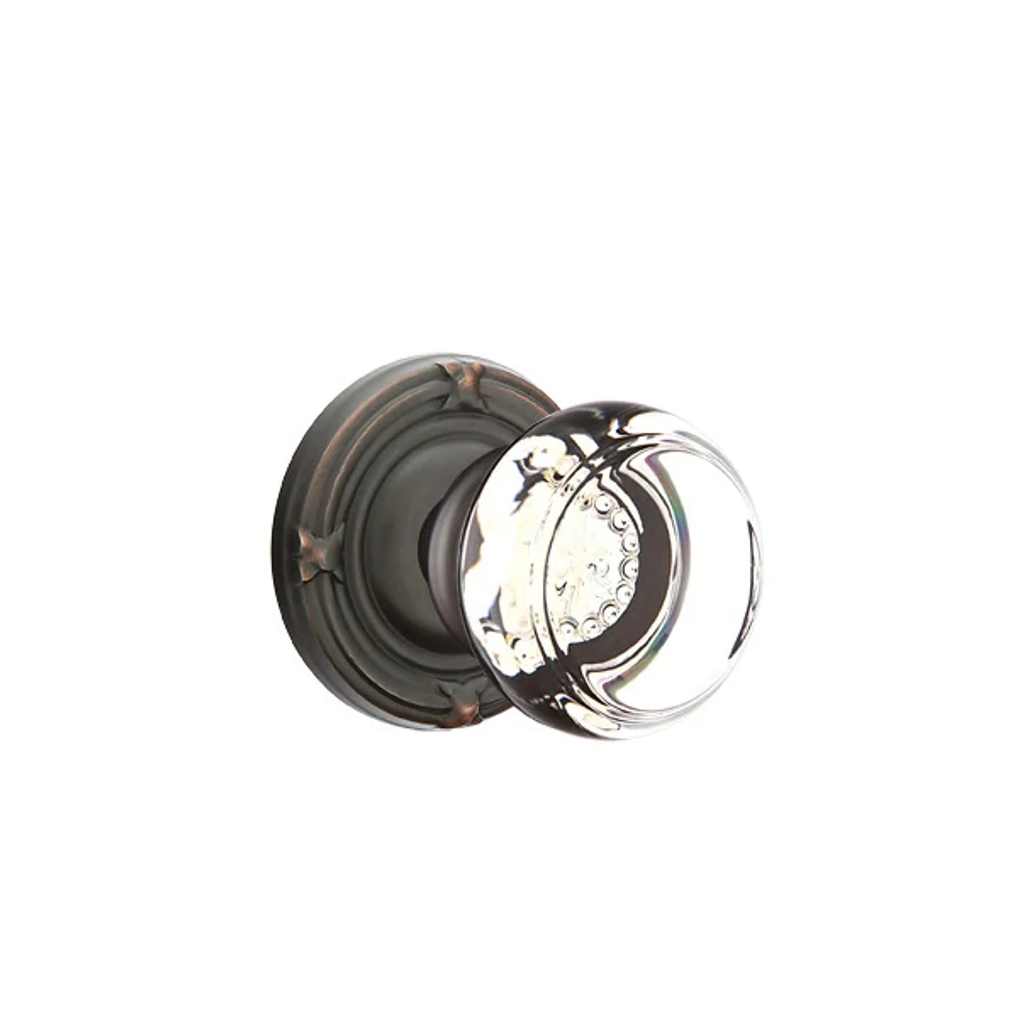 Emtek Georgetown Knob with Ribbon & Reed Rosette in Oil Rubbed Bronze