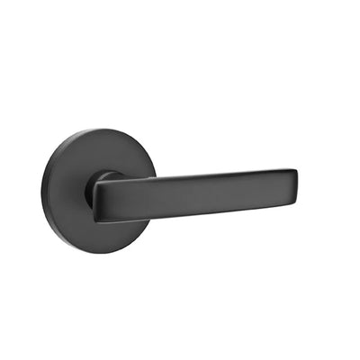 Emtek Geneva Lever with Disk Rosette in Flat Black