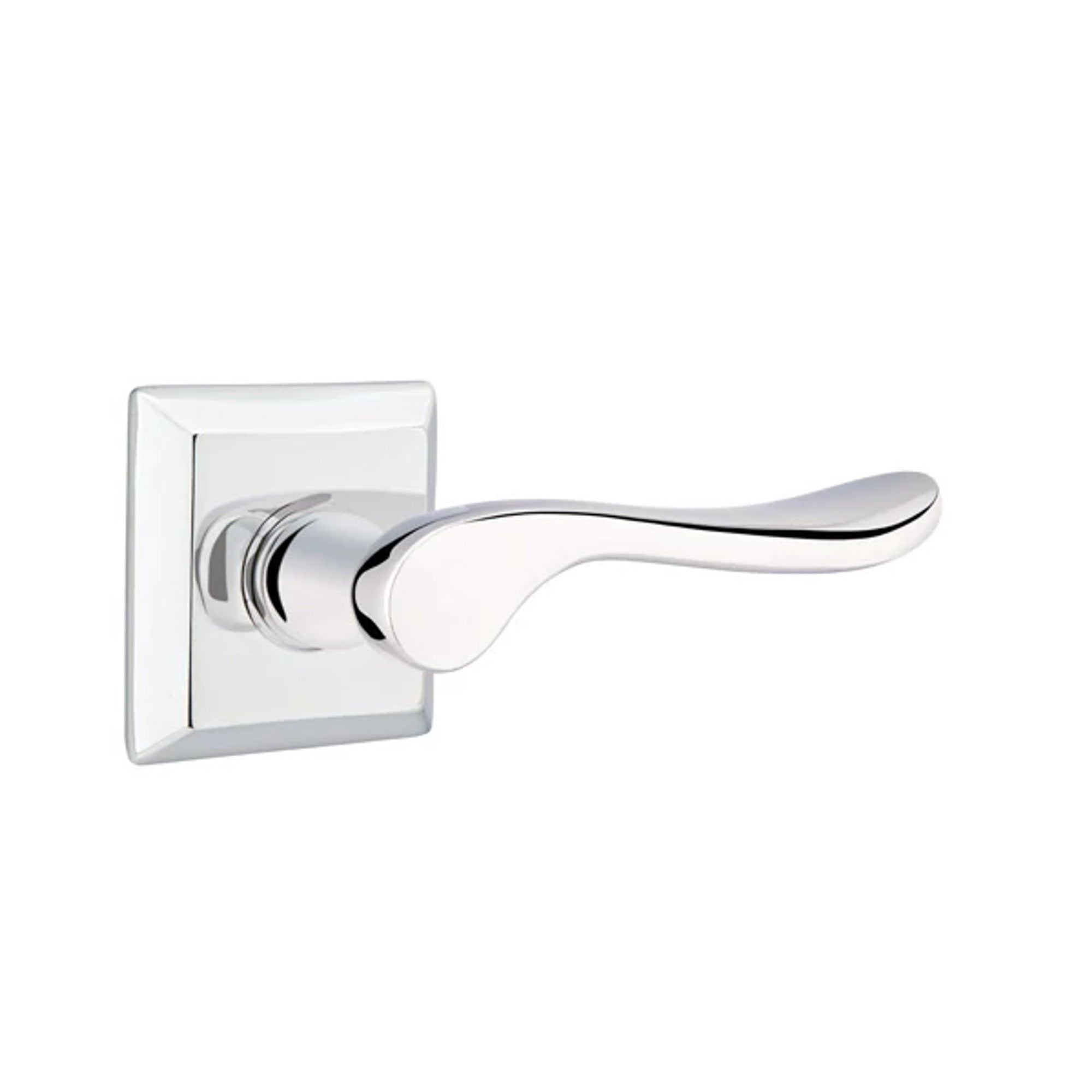 Emtek Luzern Lever with Quincy Rosette in Polished Chrome