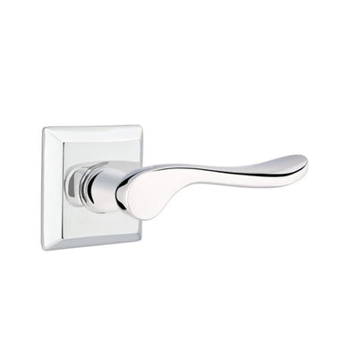 Emtek Luzern Lever with Quincy Rosette in Polished Chrome