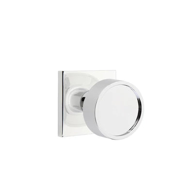 Emtek Verve Knob with Square Rosette in Polished Chrome