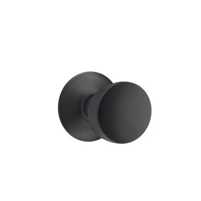 Emtek Laurent Knob with Modern Rosette in Flat Black