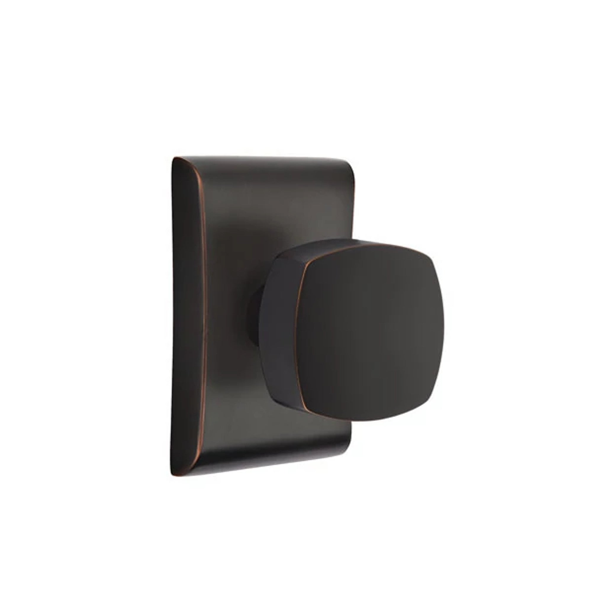 Emtek Freestone Knob with Neos Rosette in Oil Rubbed Bronze