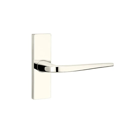 Emtek Athena Lever with Stretto 1-1/2" x 5" in Polished Nickel