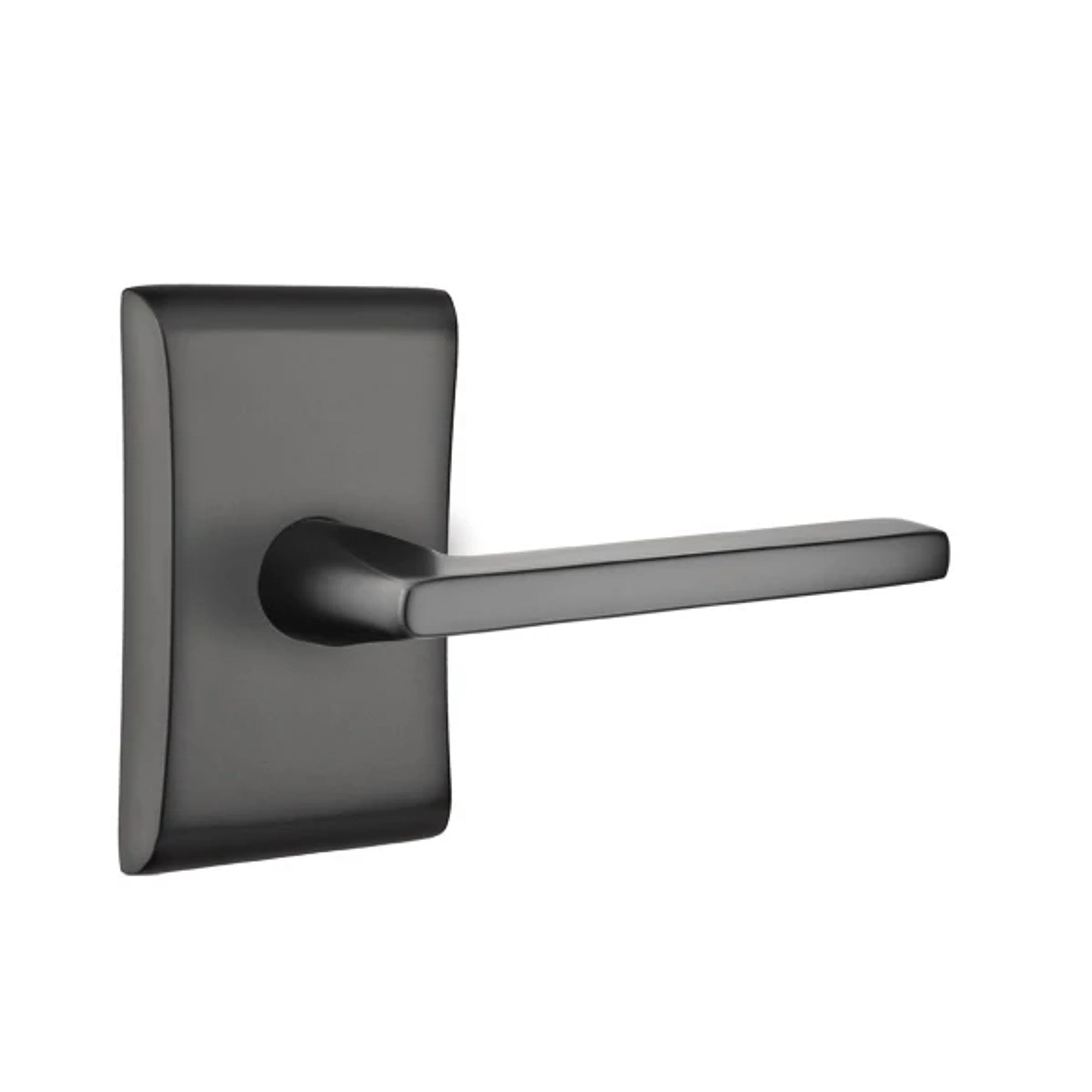 Emtek Helios Lever with Neos Rosette in Flat Black