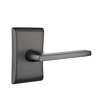 Emtek Helios Lever with Neos Rosette in Flat Black