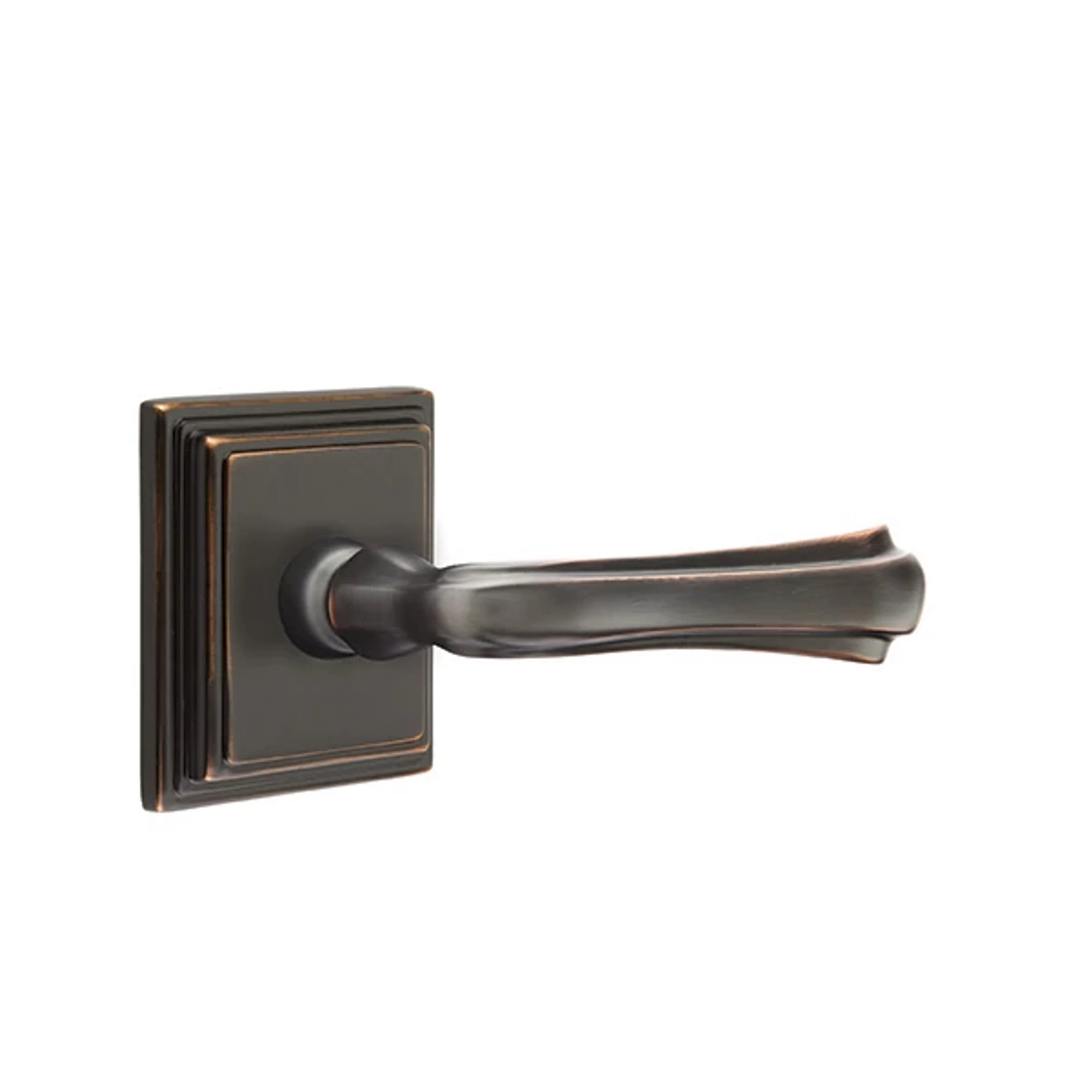 Emtek Wembley Lever with Wilshire Rosette in Oil Rubbed Bronze