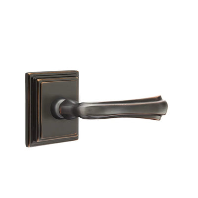 Emtek Wembley Lever with Wilshire Rosette in Oil Rubbed Bronze