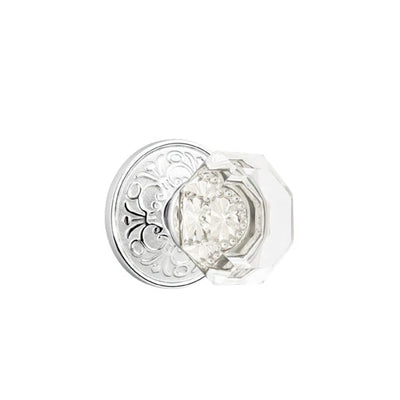 Emtek Old Town Knob with Lancaster Rosette in Polished Chrome