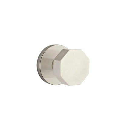 Emtek Octagon Knob with Disk Rosette in Satin Nickel