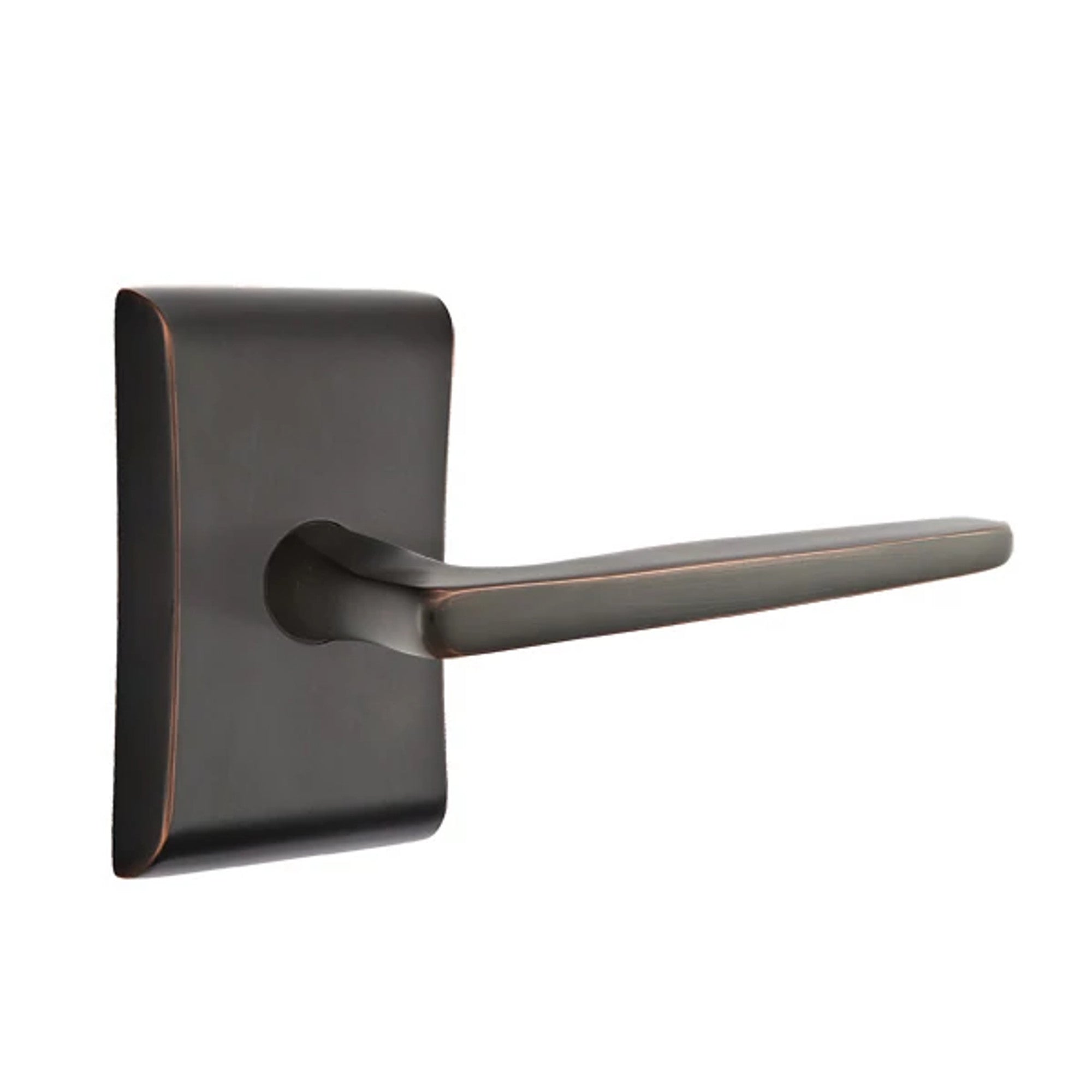 Emtek Hermes Lever with Neos Rosette in Oil Rubbed Bronze