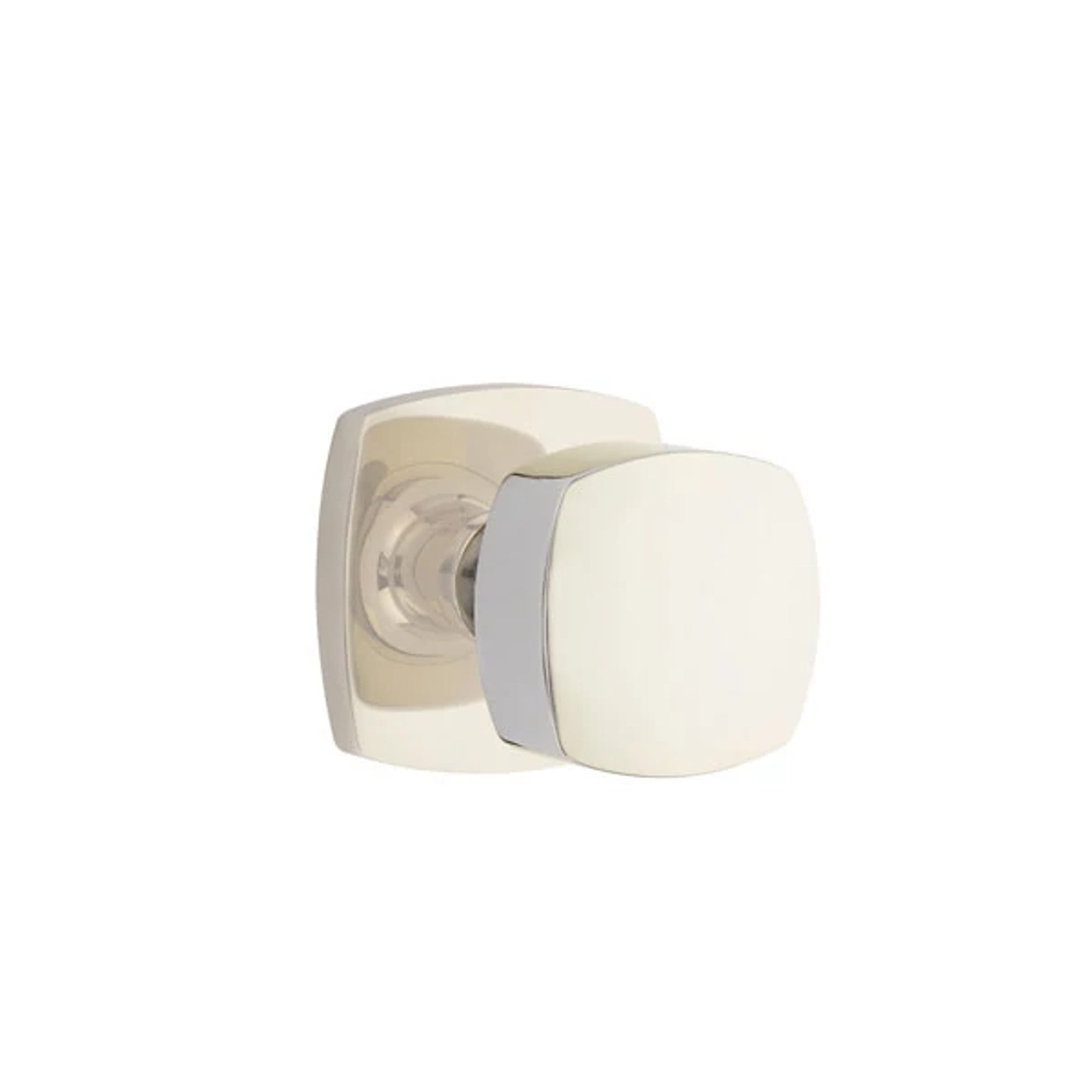 Emtek Freestone Knob with Urban Modern Rosette in Polished Nickel