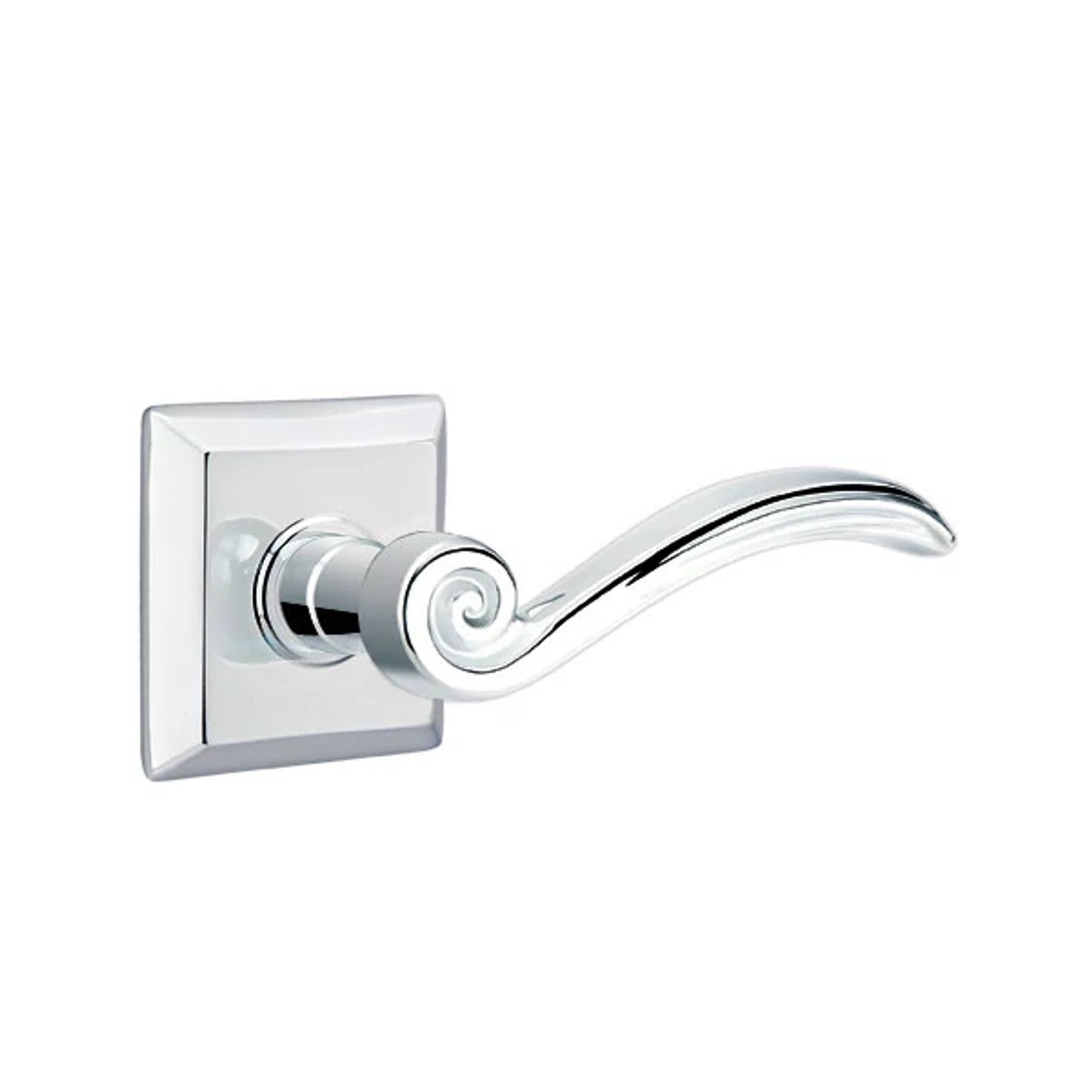 Emtek Elan Lever with Quincy Rosette in Polished Chrome