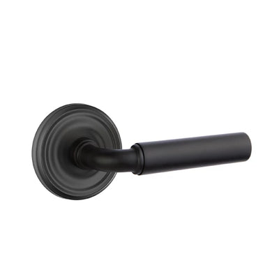 Emtek Manning Lever with Regular Rosette in Flat Black