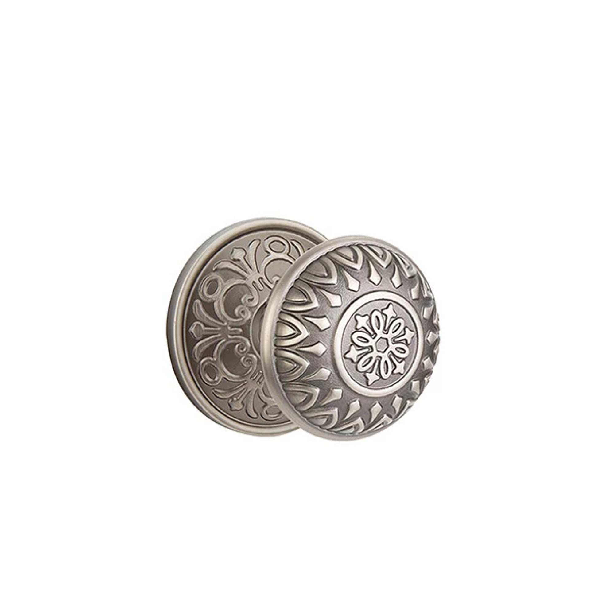 Emtek Lancaster Knob with Lancaster Rosette in Pewter